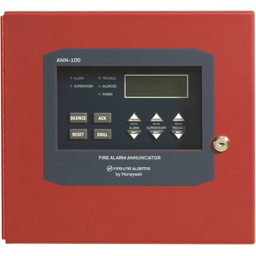 Fire-Lite Alarms, Inc. ANN-100 | 80 Character Remote Fire Annunciator; Red, Honeywell International