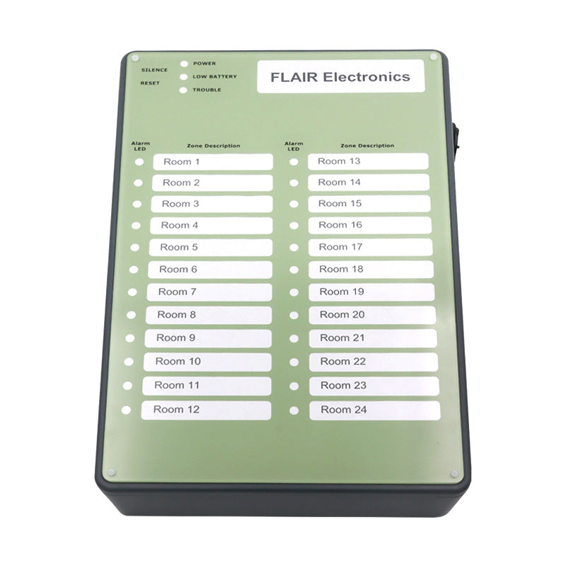 Flair Electronics 582-1015-32-AB | Wireless Annunciator, Dark Gray, LED, Push Button, Depth 2-1/2 in., Height 15 in., 32 Zone