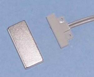Flair Electronics LMS11 WHT | Surface-Mount Contact, White, Height 0.67 in., Length 0.2 in., Screw-Mount, Closed