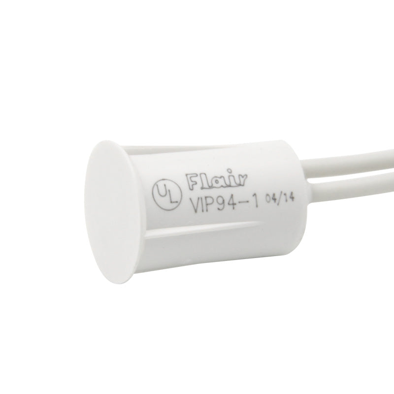 Flair Electronics VIP94-1A WHT | Recessed Switch, Self Locking In Wood, Recessed, N/O, Wired, White