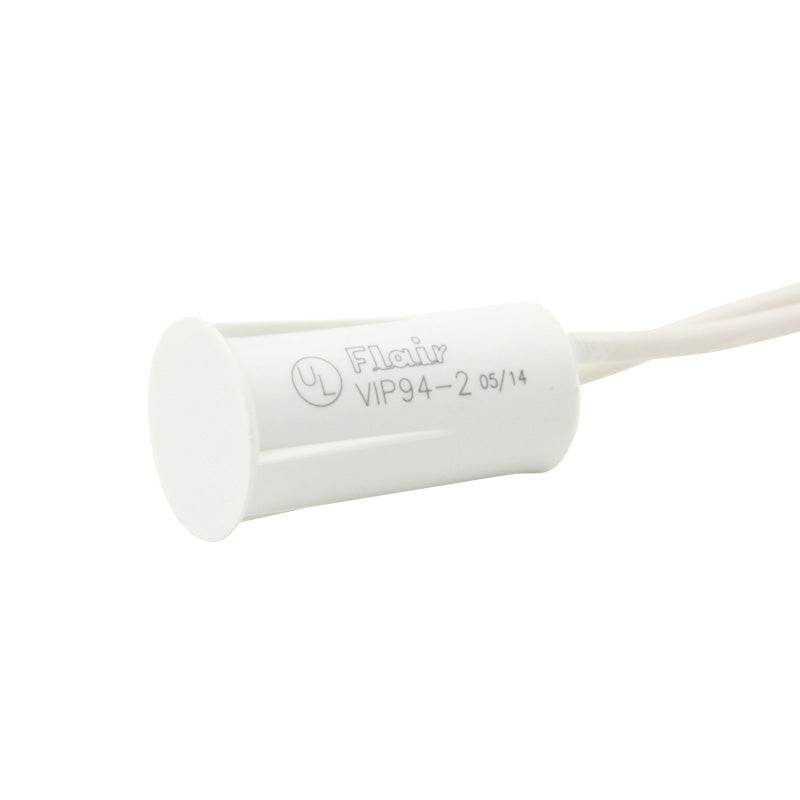 Flair Electronics VIP94-2A WHT | Recessed Stubby Switch, Self Locking In Wood, Recessed, N/O, Wired, Closed, Electrical, White