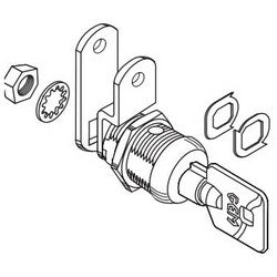Fort Lock MFW1038 KD | Cam Lock, High Security Tubular, 7-Pin Tumbler, Keyed Different, Multi-Function, 1/2", Nickel Plated