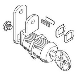 Fort Lock MFW23038 KA 217 | Cam Lock, Single Bitted, Multi-Function, Keyed Alike 217, 7/16", Stainless Steel, With Universal Keyway