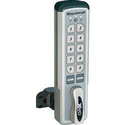 Fort Lock REG-S-V-3 | Cabinet Self-Locking Regulator, Standard Knob, Slam Cam, Vertical Mount, 1-3/16" Cylinder Length, Silver