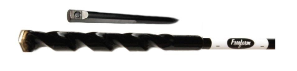 Freeform Research & Development 1418C | Masonry Drill Bit, Carbide, 1/4 in. Diameter, 18 in. Length, Bell Hanger Shank