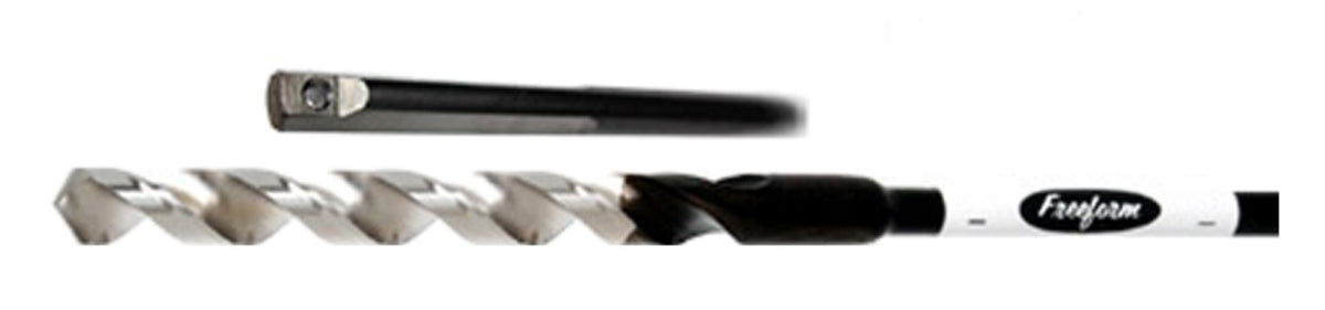 Freeform Research & Development F18B | HSS Drill Bit, 0.257 in. Diameter, 18 in. Length, 1/4 in. Bell Hanger Shank