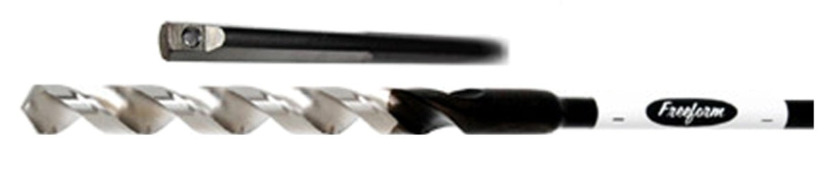 Freeform Research & Development F36B | HSS Drill Bit, 0.257 in. Diameter, 36 in. Length, 1/4 in. Bell Hanger Shank