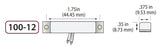 George Risk Industries (G.R.I.) 100-12-BL | Standard Gap Miniature Surface Mount Switch Set, Flanged