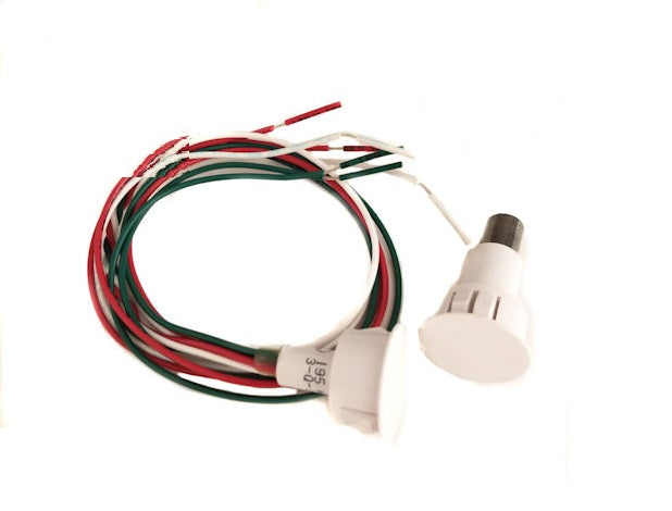 George Risk Industries (G.R.I.) 195-12WG-W | Door Recessed Switch Set, Dpdt, 175 Volt Dc, 0.25 Ampere, 5 Watt, 0.14 Ohm, 1" Width Gap, 3/4" Diameter, White, For Steel Door