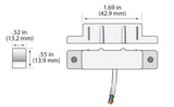 George Risk Industries (G.R.I.) 2600-LS-W | Water Sensor With Relay Contact, Surface Mount, 12Vdc, Normally Closed