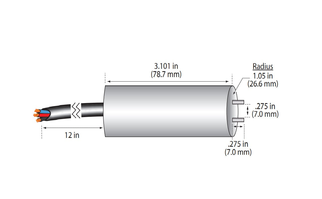 George Risk Industries (G.R.I.) 2808-12V | Absence Of Water Sensor, External 12 Vdc, 30 Second Sample Rate, C Form Relay Output