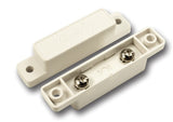 George Risk Industries (G.R.I.) 28AWG-W | Surface Mount Magnetic Reed Switch Set, White, Closed Loop, Wide Gap Up To 1-1/2", Concealed Terminals