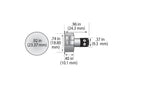 George Risk Industries (G.R.I.) 4473RS-W | 3/4" Switch & 3/8" Magnet Recessed Stubby Switch Set, White, Closed Loop