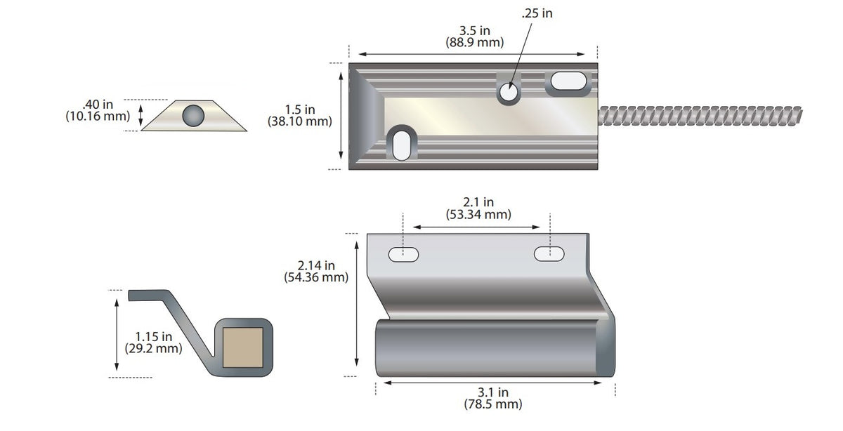 George Risk Industries (G.R.I.) 4532-48 | Over Head Door Contact 2 1/2" Gap