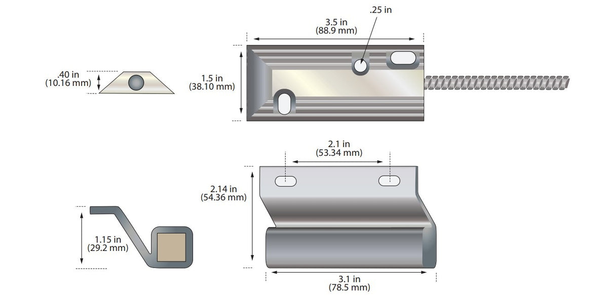 George Risk Industries (G.R.I.) 4532-60 | Miniature,Overhead,Floor Mt 60" Lead