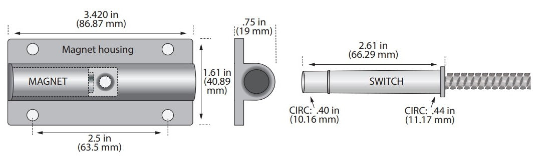 George Risk Industries (G.R.I.) 4704-144 | Switchset, 4704 with 12' 3 Conductor Cable