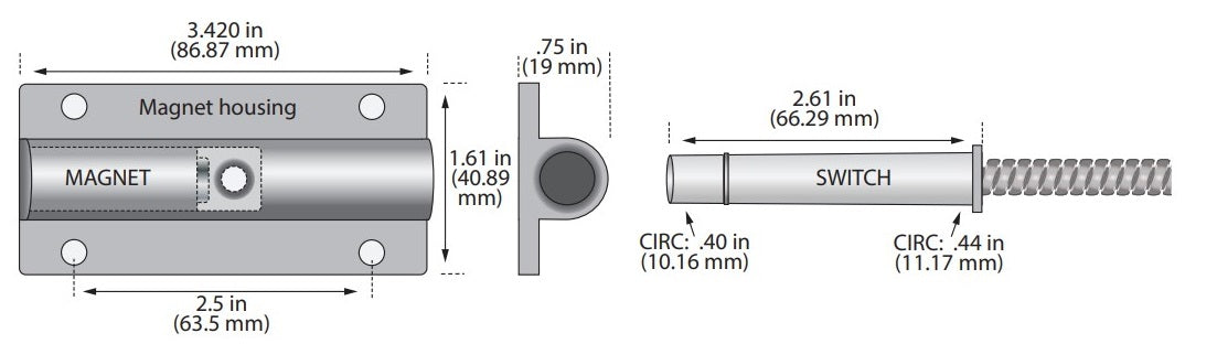 George Risk Industries (G.R.I.) 4704-A-240 | Surface Mount Pull Apart