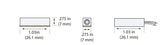 George Risk Industries (G.R.I.) 50-12WG-W | Miniature Surface Mount Switch Set, White, Wide Gap 1", Closed Loop