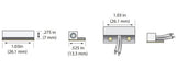 George Risk Industries (G.R.I.) 55F-12WG-B-BA | Miniature Surface Mount Switch Set, Brown, Closed Loop, 12" Leads In Middle
