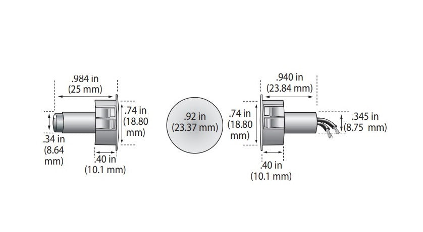George Risk Industries (G.R.I.) AA180-A-W | 3/4" Rec. Steel Door Switch Set