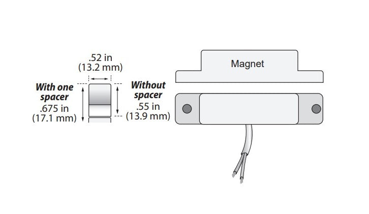 George Risk Industries (G.R.I.) AA29P-G | Surface Mount Switch Set With 2 A Form Cable