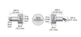George Risk Industries (G.R.I.) AC180-A-W | White Switch Set, 3/4" Dia Recessed Dual