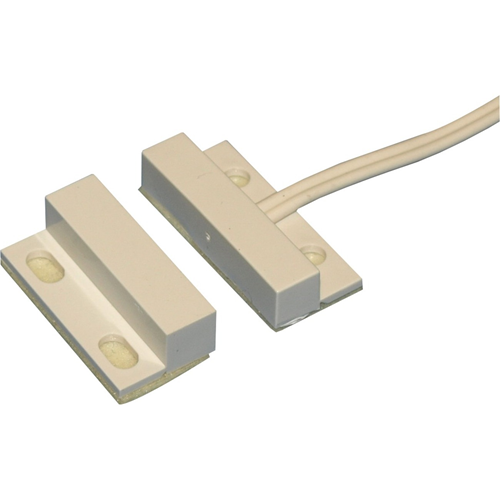 George Risk Industries (G.R.I.) 55F-12-W-BA | Miniature Surface Mount Switch Set, White, Standard Gap 1/2", Closed Loop, Breakaway Flanges, 12" Leads In Middle