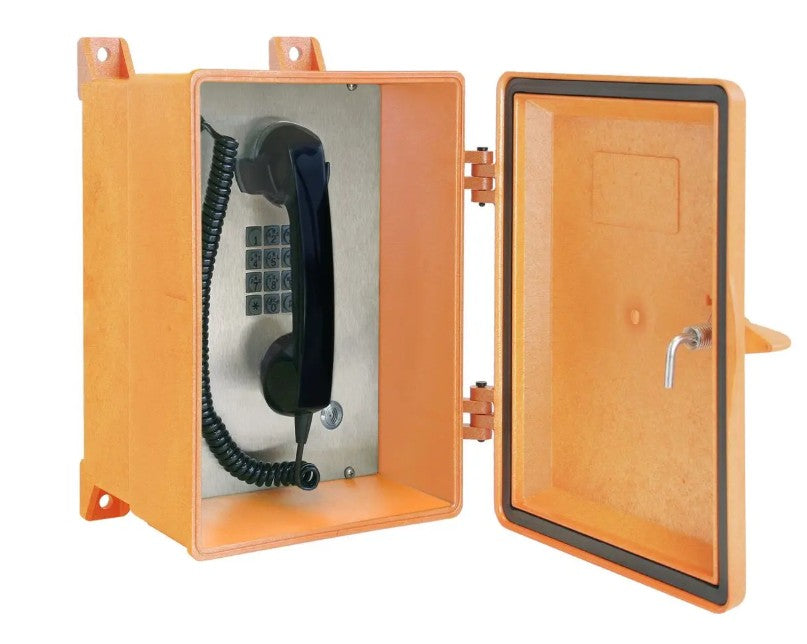 Gai-Tronics 354-710OR | NEMA 4X VoIP Rugged Handset Telephone - Model 354-710 Series (Keypad), Orange