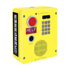 Gai-Tronics 394AL-004 | Surface-Mount Emergency Telephone, Single Button, Aluminum, Call with Keypad, VA & ECT Options