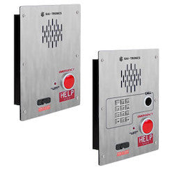 Gai-Tronics 397-002CB | Flush-Mount Emergency Telephone, Single Button, Stainless Steel, VA Option, Code Blue Retrofit