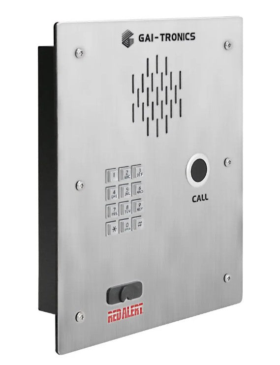 Gai-Tronics 398-811A | RED ALERT Series, WiFi VoIP Flush-mount Telephones - Model 398-811A