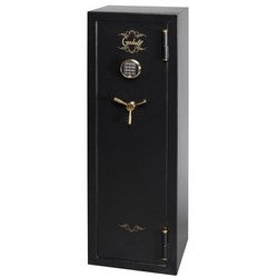 Gardall Safe Corporation GF5517-BS-C | Firelined Gun Safe Combination Lock Single Layer 11-Gun, 17-3/4" Width x 16" Depth x 55-1/4" Height, Powder Coated, Black, Silver Trim