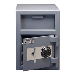 Gardall Safe Corporation LCF2014-G-K | Depository and Under Counter Safe Dual Key Lock Commercial Light Duty Front Load, 14" Width x 14" Depth x 20" Height, Plate Steel Door, Gray