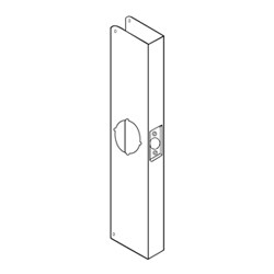 General Lock BH-20-S-CW | Door Lock Wrap Around Plate, 5" Width X 20" Height, 2-3/4" Backset, 1-3/4" Door, Satin Stainless Steel