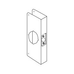 General Lock BH-3-PB-CW | Door Lock Wrap Around Plate, 4-1/4" Width X 9" Height, 2-3/4" Backset, 1-3/8" Door, Bright Brass