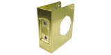 General Lock BH-51-PB-CW | Door Lock Wrap Around Plate, 4" Width X 4-1/2" Height, 2-3/8" Backset, 1-3/8" Door, Bright Brass