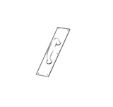 General Lock BH-7010-613 | Door Lock Pull Plate, 5-1/2" Center To Center Distance, 3-1/2" Width X 15" Height, Dark Bronze