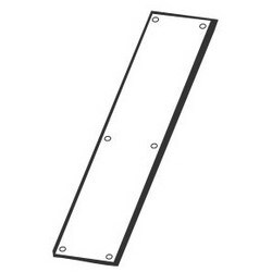 General Lock BH-71-628 | Door Lock Push Plate, 4" Width X 16" Height, Aluminum