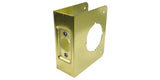 General Lock BH-81-PB-CW | Door Lock Wrap Around Plate, 4-1/4" Width X 4-1/2" Height, 2-3/4" Backset, 1-3/4" Door, Bright Brass