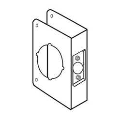 General Lock BH-81-S-CW | Door Lock Wrap Around Plate, 4-1/4" Width X 4-1/2" Height, 2-3/4" Backset, 1-3/4" Door, Satin Stainless Steel