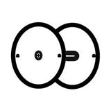General Lock BH-BF-161-SL | Hole Filler Plate, 2-1/8" Diameter, Silver
