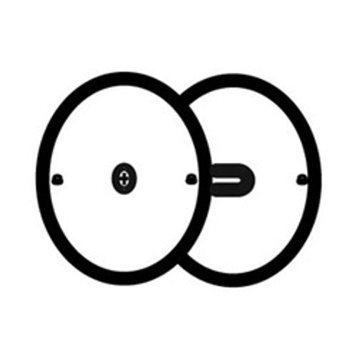 General Lock BH-BF-161-SL | Hole Filler Plate, 2-1/8" Diameter, Silver