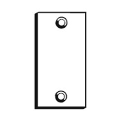 General Lock BH-EF-161 | Filler Plate, 160 Cutout, 1-1/8" Width X 2-1/4" Height, Prime Coated