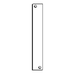 General Lock BH-EF-634 | Filler Plate, Flush Bolt Cutout, 1" Width X 6-3/4" Height, Prime Coated