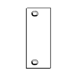 General Lock BH-FF-45 | Filler Plate, Frame Hinge Cutout, 1-5/8" Width X 4-1/2" Height, Prime Coated