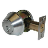 General Lock D160 626 6WL C | Single Cylinder Deadlock, US26D Satin Chrome 6-Way Adjustable Latch, Schlage C Keyway, Grade 2