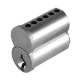 General Lock IC6B L 26D | Cylinder Lock Interchangeable Core, Small Format, 6-Pin, L Keyway, Uncombinated, Barrel Cap, Solid Brass