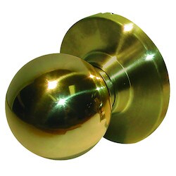 General Lock K210B 605 LL ANSI | Cylindrical Knobset, B-Knob, Grade-2, Ansi F75 Strike, Bright Brass