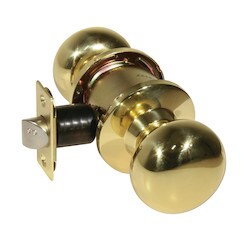 General Lock K210PSR 605 238 S TF | Cylindrical Knobset, P-Knob, Grade-2, Square Latch, 65 Mm Small Rose, Bright Brass