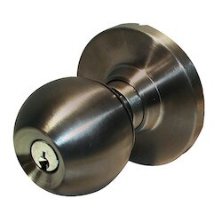General Lock K253B 630 C LL ANSI | Cylindrical Knobset, B-Knob, Grade-2, Schlage C Keyway, Ansi F109 Strike, Satin Stainless Steel